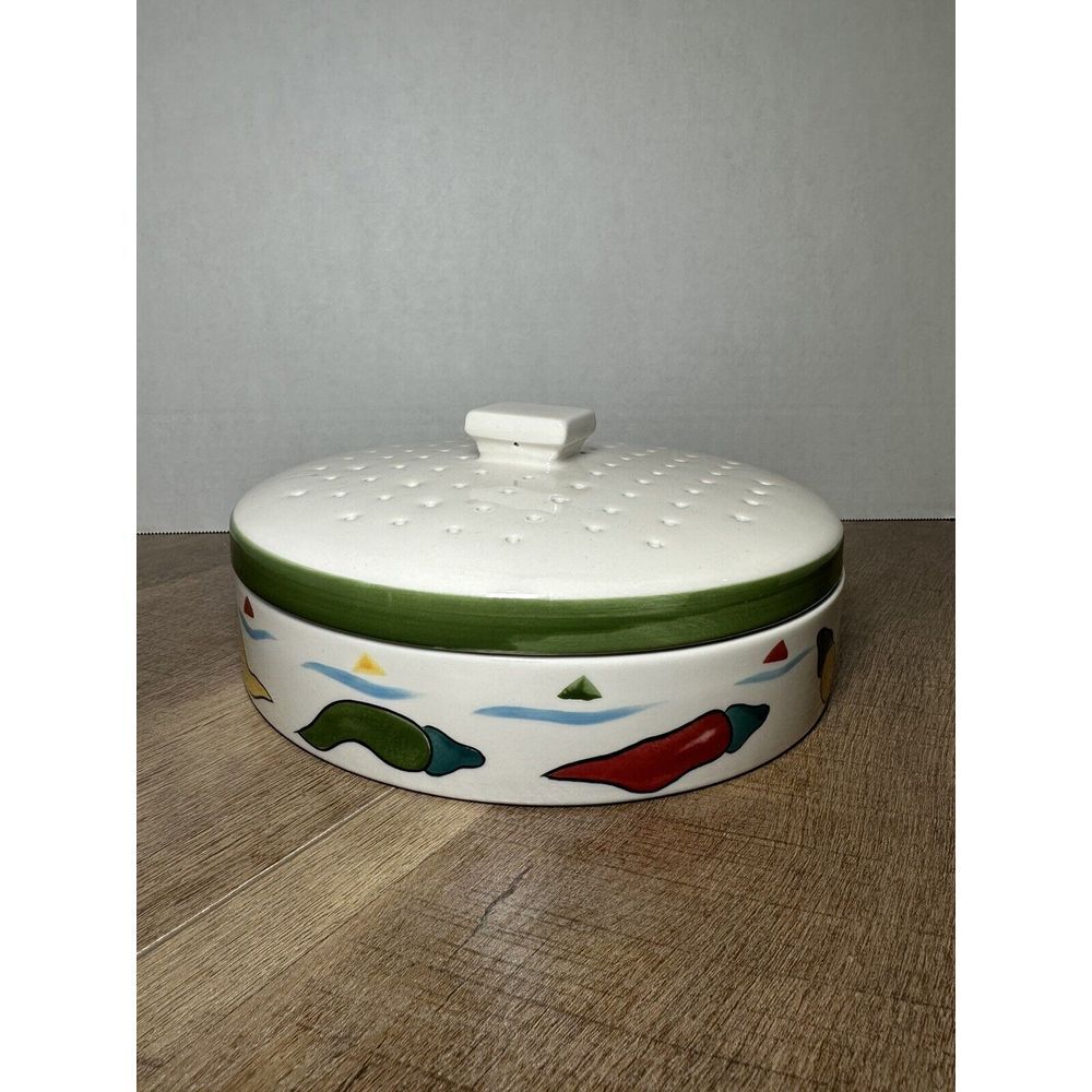 La Fiesta‎ Chili Tortilla Holder Hand Painted 9" Round